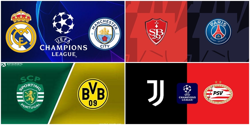 Manchester City - Real Madrid, Brest - PSG, Juventus – PSV, Sporting – Dortmund (Play-off pentru optimile din Liga Campionilor)